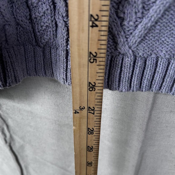 Cotton Country by Parkhurst XL Lavender Cable Knit Eco Cotton Blend Sweater - Picture 6 of 7
